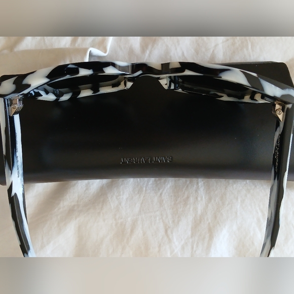 New. Saint Laurent Paris square Zebra sunglasses with case - Picture 2 of 14